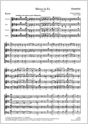 Franz Schubert: Messe in Es - Noten | Carus-Verlag