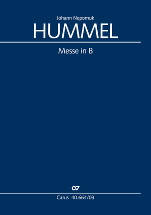 Mass in B flat major Vocal score