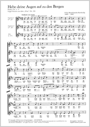 Thumbnail: Felix Mendelssohn Bartholdy: Hebe deine Augen auf; O beata et benedicta