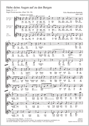 Thumbnail: Felix Mendelssohn Bartholdy: Hebe deine Augen auf