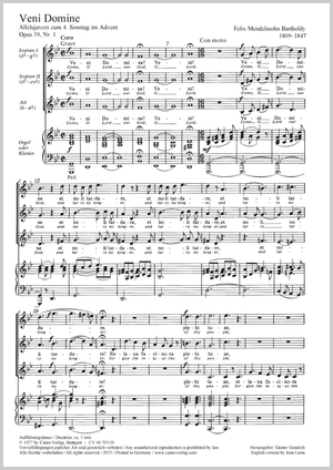 Felix Mendelssohn Bartholdy: Veni Domine - Noten | Carus-Verlag