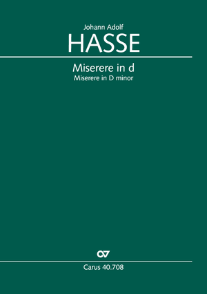Johann Adolf Hasse: Miserere in d - Noten | Carus-Verlag