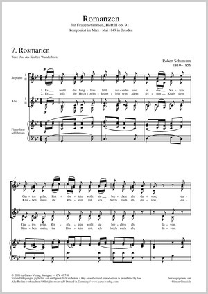 Thumbnail: Robert Schumann: Romanzen II für Frauenstimmen op. 91