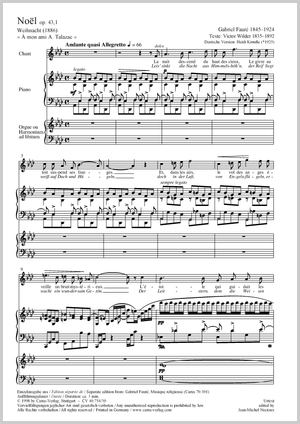 Gabriel Fauré: Noël; En prière - Noten | Carus-Verlag