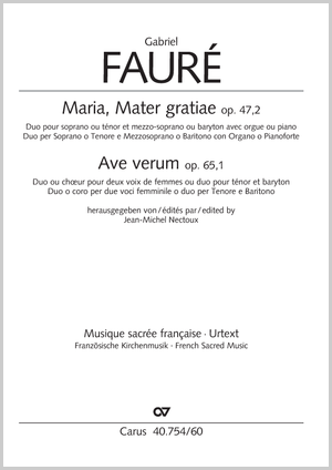 Gabriel Fauré: Ave verum; Maria, Mater gratiae - Noten | Carus-Verlag