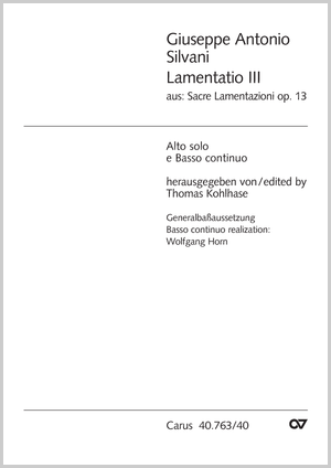 Lamentatio III aus: Sacre Lamentazioni Score