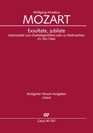 Wolfgang Amadeus Mozart: Exsultate, jubilate - Sheet music