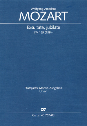 Exsultate, jubilate Solomotette zum Dreifaltigkeitsfest oder zu  Weihnachten Vocal score