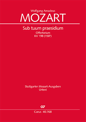 Wolfgang Amadeus Mozart: Sub tuum praesidium