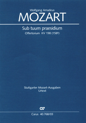 Sub tuum praesidium Offertorium Klavierauszug