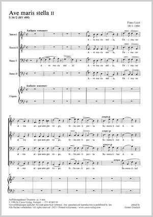Franz Liszt: Ave maris stella