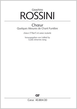 Choeur Quelques mesure de Chant Funèbre Partitur