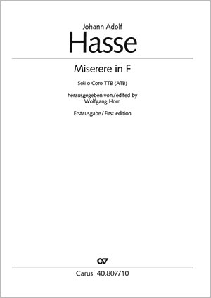Miserere en fa majeur Partition, Première édition