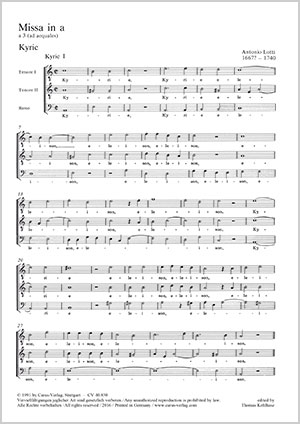 Thumbnail: Antonio Lotti: Missa in a