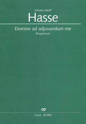 Johann Adolf Hasse: Domine ad adiuvandum me - Sheet music | Carus-Verlag