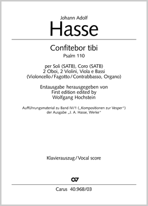 Confitebor tibi Vesperpsalm Klavierauszug