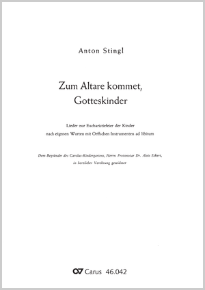 Zum Altare kommet, Gotteskinder Partitur