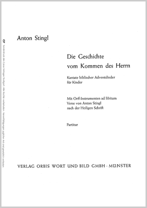 Die Geschichte vom Kommen des Herrn Kantate biblischer Adventslieder für Kinder Dirigierpartitur