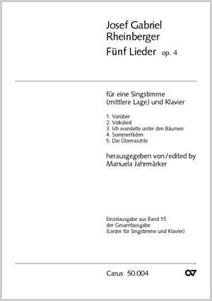 Thumbnail: Josef Gabriel Rheinberger: Fünf Lieder op. 4