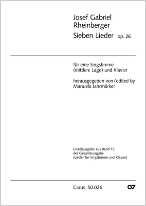 Sieben Lieder op. 26 Partitur