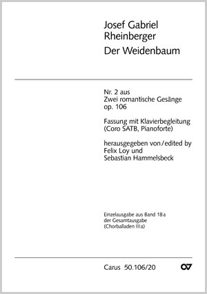 Der Weidenbaum Klavierfassung Partitur