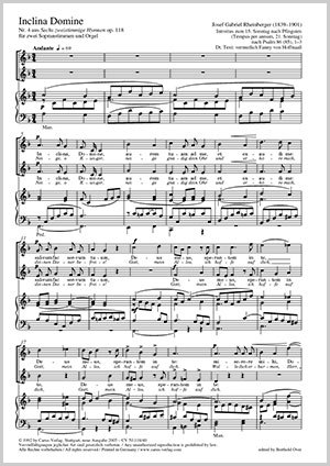 Thumbnail: Josef Gabriel Rheinberger: Inclina Domine (Neige, o Ewiger)