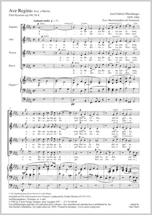 Thumbnail: Josef Gabriel Rheinberger: Ave Regina caelorum (Ave, o Herrin)