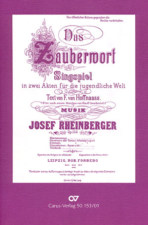 Thumbnail: Josef Gabriel Rheinberger / Franziska (Fanny) von Hoffnaaß (Text): Das Zauberwort