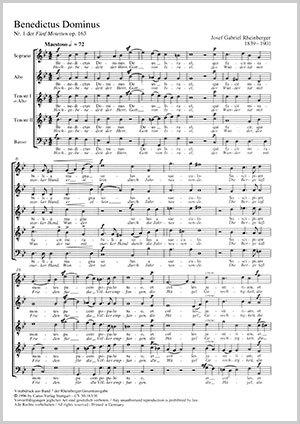 Thumbnail: Josef Gabriel Rheinberger: Benedictus Dominus (Hochgebenedeit der Herr)