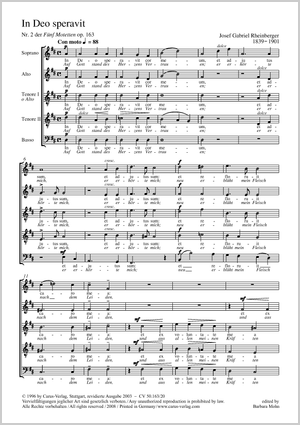 Thumbnail: Josef Gabriel Rheinberger: In Deo speravit cor meum (Auf Gott stand des Herzens Vertrauen)