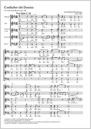 Thumbnail: Josef Gabriel Rheinberger: Confitebor tibi Domine (Dich bekenn' ich)