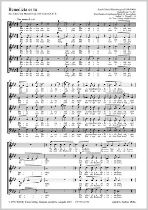 Thumbnail: Josef Gabriel Rheinberger: Benedicta es tu (Auserkoren bist du)