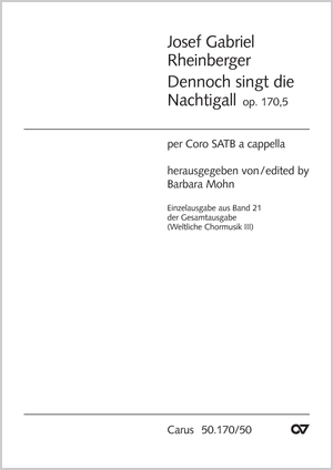 Dennoch singt die Nachtigall aus: In Sturm und Frieden. Acht Lieder und Gesänge Score