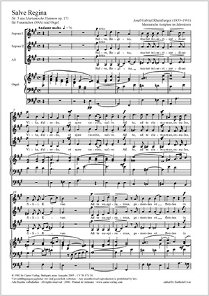 Thumbnail: Josef Gabriel Rheinberger: Salve Regina