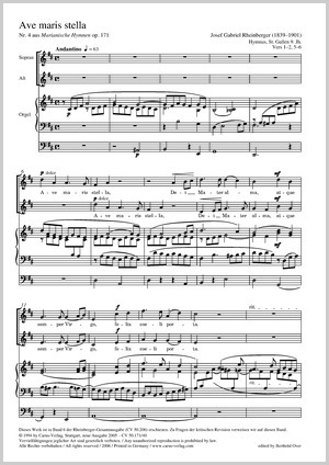 Thumbnail: Josef Gabriel Rheinberger: Ave maris stella