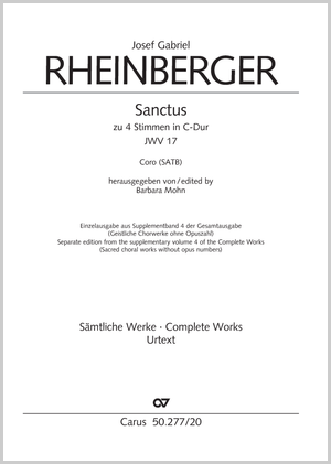 for 4 voices in C major Score, separate edition from complete edition
