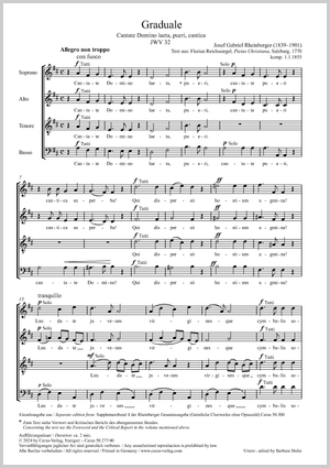Josef Gabriel Rheinberger: Graduale - Noten | Carus-Verlag