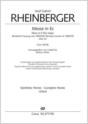 Messe en mi bémol Version de 1858/59 avec un appendice à la première version de 1856 (Sanctus, Benedictus, Agnus Dei) Partition, édition séparée avec editions complètes