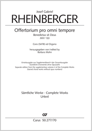 Offertorium pro omni tempore Benedictus sit Deus (JWV 133) Partition, édition séparée avec editions complètes