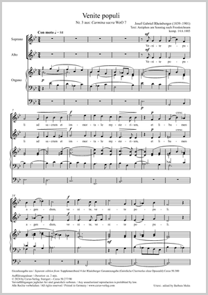 from: Carmina Sacra Score, separate edition from complete edition