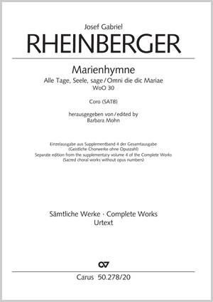 Josef Gabriel Rheinberger: Marienhymne - Noten | Carus-Verlag