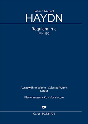 Requiem in C minor Vocal score, XL in large print