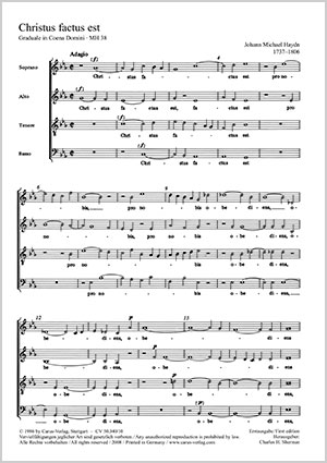 Christus factus est Graduale in Coena Domini Score, First edition