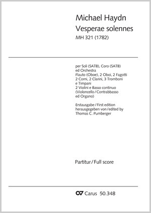 Johann Michael Haydn: Vesperae solennes - Noten | Carus-Verlag