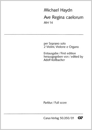 Ave Regina in A major Score, First edition