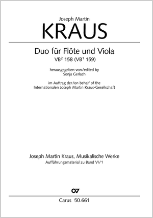 Joseph Martin Kraus: Duo für Flöte und Viola - Noten | Carus-Verlag