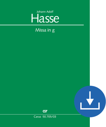 Missa in g. Hasse-Werkausgabe IV/3 Klavierauszug digital, PDF-Datei