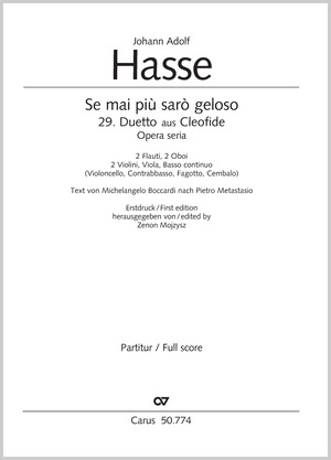 Johann Adolf Hasse: 29. Duetto - Noten | Carus-Verlag