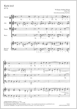 Kyrie in D minor Score