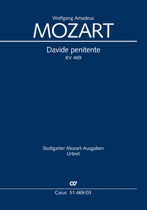 Davide penitente Vocal score